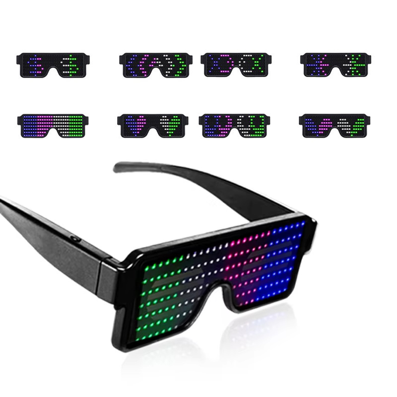 Glow In The Dark Party Glasses - Occhiali a LED illuminano occhiali dinamici