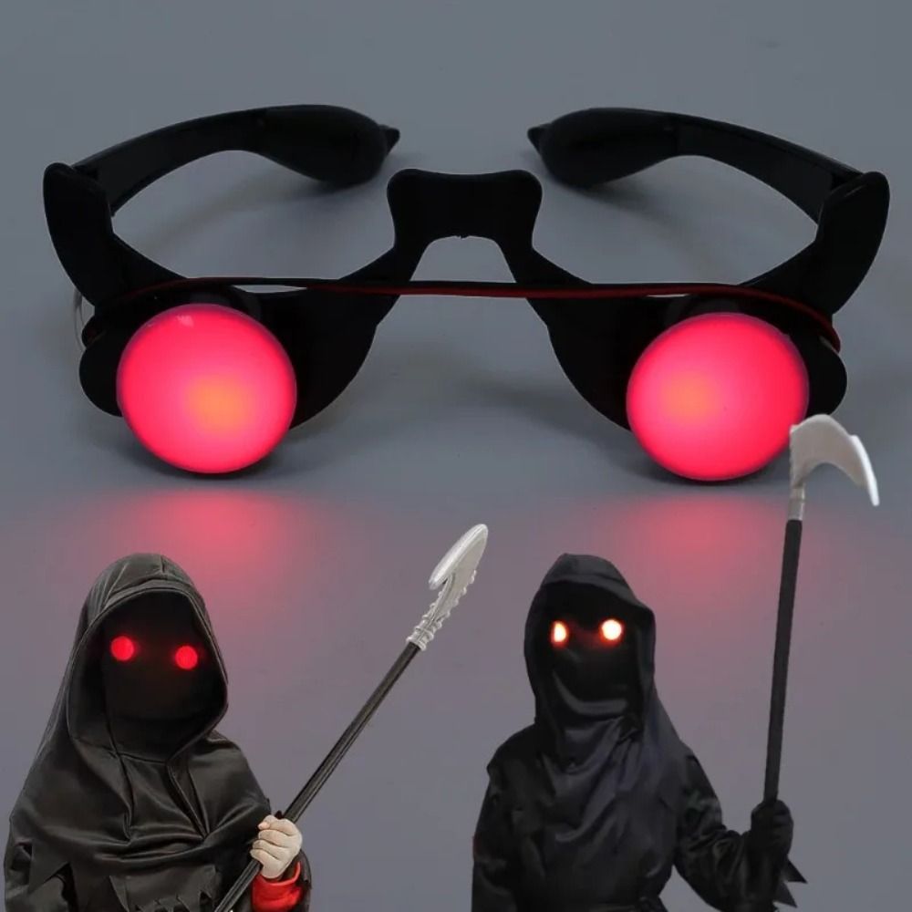 Glow In The Dark Party Glasses - Occhiali LED in ABS Occhi Rossi