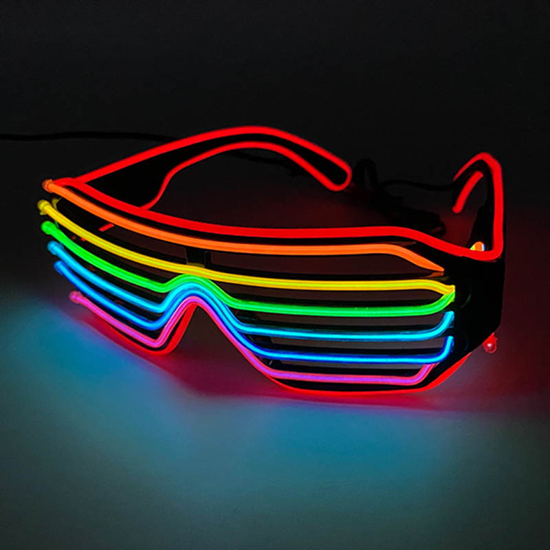 Glow In The Dark Party Glasses - Occhiali luminosi colorati fluorescenti Occhiali da