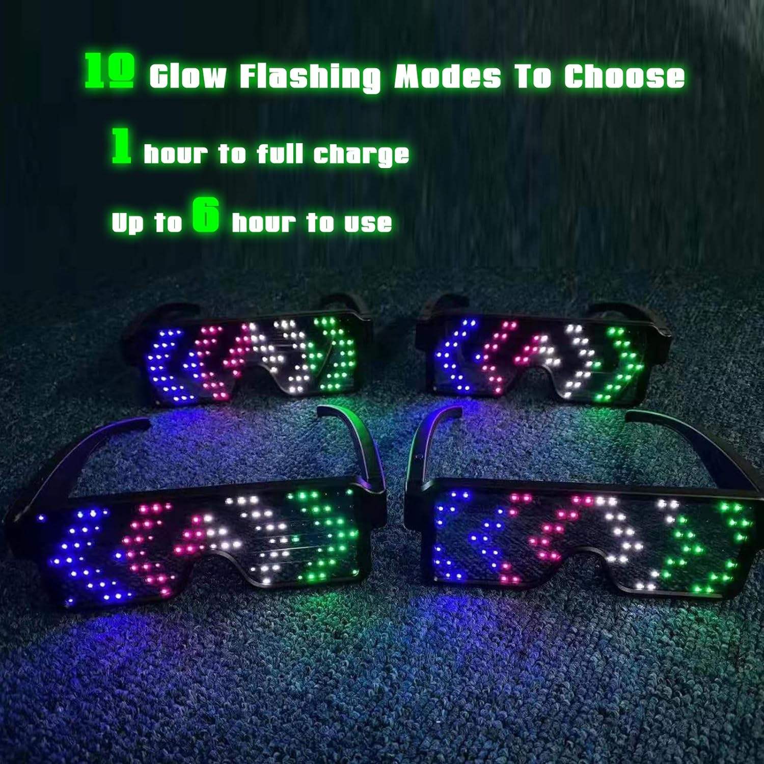 Occhiali a LED illuminano occh - Glow In The Dark Party Glasses recensione e prezzo